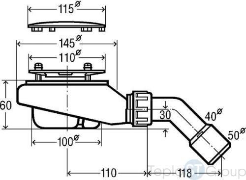 Сифон для поддона Viega Tempoplex 634100 - купить оптом у дилера TeploSTGroup по всей России ✅ ☎ 8 (800) 600-96-13 фото 2