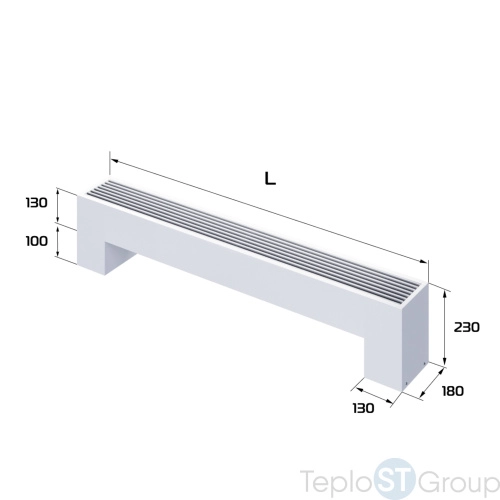 Конвектор напольный Royal Thermo STEP-130/180/1500-2-N-WT-LG-NA - купить с доставкой по России фото 2