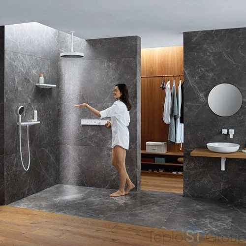 Верхний душ 250 мм Hansgrohe Rainfinity 250 1jet 26228700 белый матовый - купить с доставкой по России фото 5