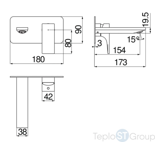 Смеситель для раковины Nobili Seven SE124198CR Chrome - купить оптом у дилера TeploSTGroup по всей России ✅ ☎ 8 (800) 600-96-13 фото 2