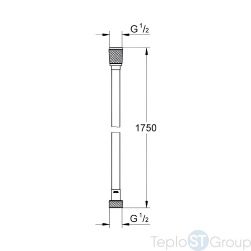 Душевой шланг Grohe VitalioFlex 175 см. 27506001 хром - купить с доставкой по России фото 2