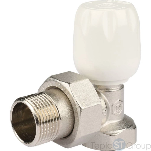 Stout SVRs Клапан ручной терморегулирующий с неподъемным шпинделем, угловой 3/4" - купить оптом с доставкой по России