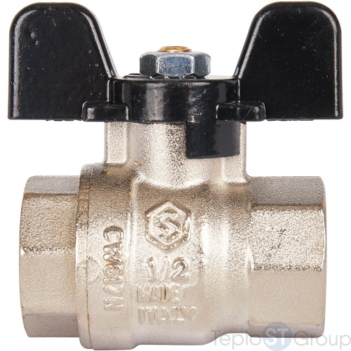Stout SVB Кран шаровой стандартнопроходной, ВР/ВР, ручка бабочка 1/2" - купить оптом с доставкой по России фото 3