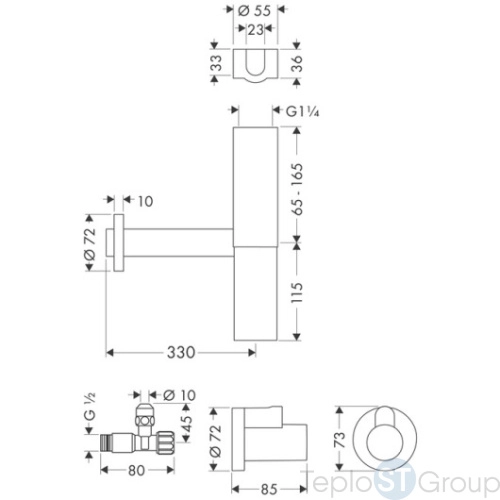 Сифон для раковины Hansgrohe Flowstar 52120000 - купить с доставкой по России фото 2