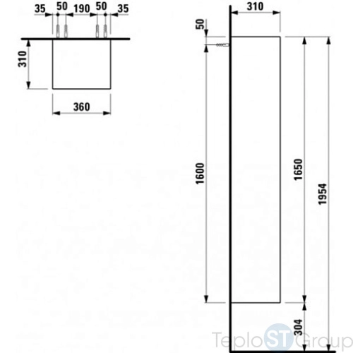 Шкаф-пенал Laufen Palomba 4.0675.2.180.221.1 светлая груша (петли справа) - купить с доставкой по России фото 3