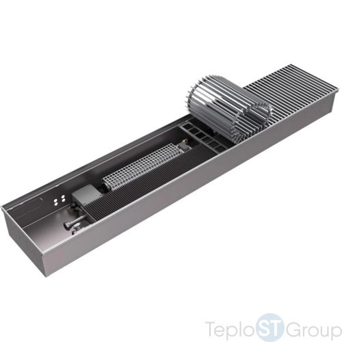 Rommer RCQF-1000-1238310 Rommer Конвектор внутрипольный RCQ 120.380.3100 24V с модулем F (Решётка роликовая, анодированный алюминий) - купить оптом с доставкой по России