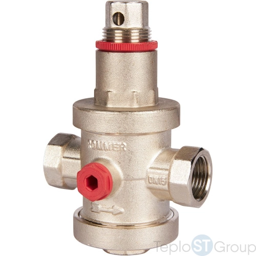 Rommer RVS-0008-000015 Rommer Редуктор давления PN25 вн/вн 1/2 с выходом под манометр - купить оптом с доставкой по России