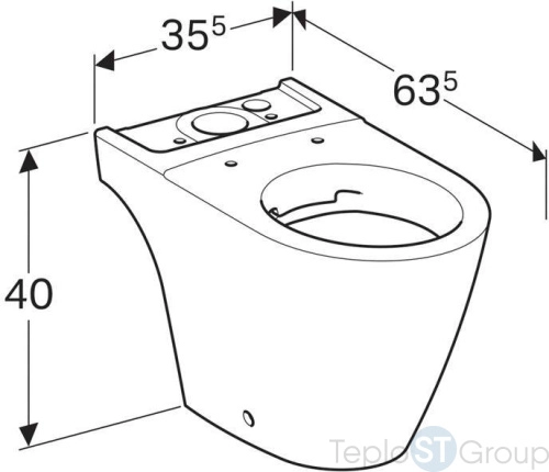 Чаша напольного унитаза Geberit iCon безободковая 200460000 - купить с доставкой по России фото 6