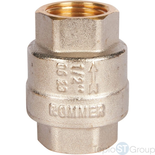 Rommer RVC-0001-000015 Rommer 1/2 Клапан обратный пружинный муфтовый с металлическим седлом - купить с доставкой по России