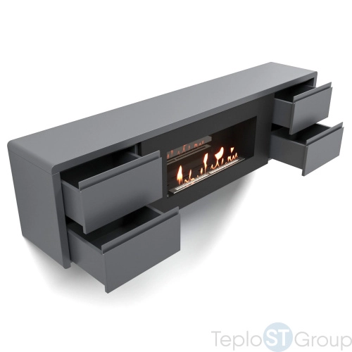 Тумба с биокамином Firelight BFP/P-1700 lux графит - купить оптом с доставкой по России фото 10