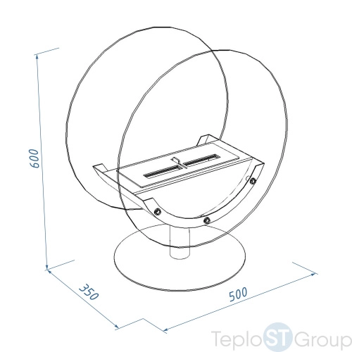 Биокамин Royal Thermo RTBFP-F500L Lens - купить с доставкой по России фото 3