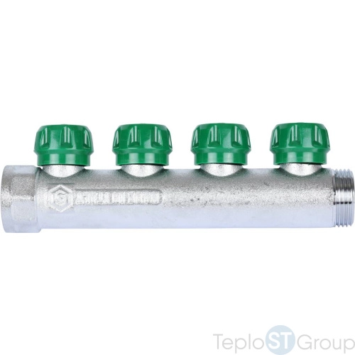 Stout SMB-6849-011204 коллектор регулирующий 1 , 4 отвода 1/2 плоское уплотнение - купить с доставкой по России фото 6