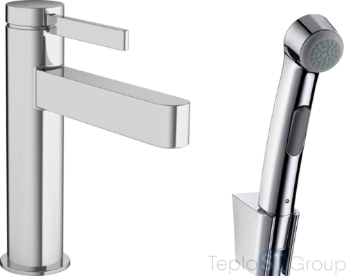 Смеситель для раковины Hansgrohe Finoris 110 с гигиеническим душем 76210000 - купить с доставкой по России