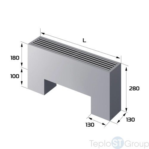 Конвектор напольный Royal Thermo STEP-180/130/700-3-N-SS-LG-NA - купить с доставкой по России фото 2