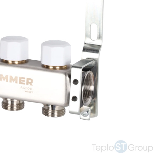 Rommer RMS-3200-000003 Rommer Коллектор из нержавеющей стали без расходомеров 3 вых. - купить оптом у дилера TeploSTGroup по всей России ✅ ☎ 8 (800) 600-96-13 фото 6