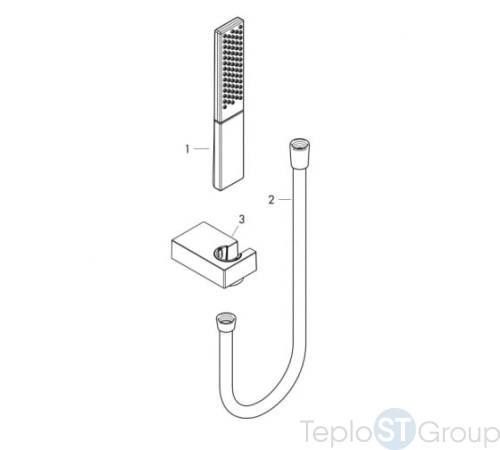 Душевой набор Hansgrohe Rainfinity 26856000 с держателем 100 1jet со шлангом 160 см, хром/черный - купить с доставкой по России фото 4