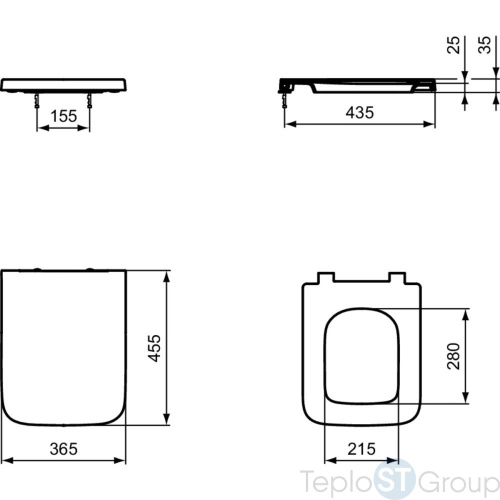 Крышка-сиденье для унитаза Ideal Standard Blend Cube T392701 - купить с доставкой по России фото 3