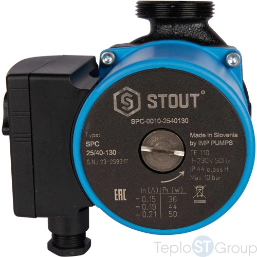 Stout SPC-0010 SPC-0010-2540130 Stout Насос циркуляционный 25/40-130 - купить с доставкой по России