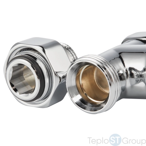 Набор термостатический для радиатора осевой Royal Thermo Design Pro 15 мм М30х1,5 (Хром) - купить оптом с доставкой по России фото 8