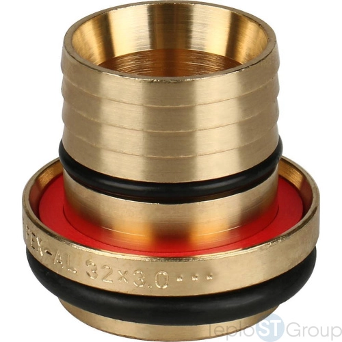 Stout Угольник-переходник с наружной резьбой 1 x32 для металлопластиковых труб винтовой - купить оптом с доставкой по России фото 7