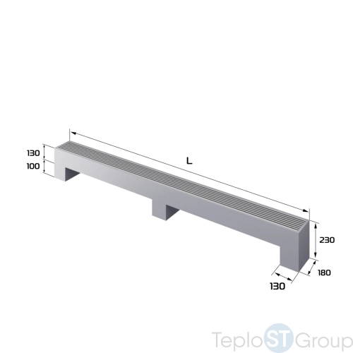 Конвектор напольный Royal Thermo STEP-130/180/2900-2-N-SS-LG-NA - купить с доставкой по России фото 2