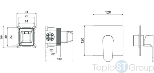 Смеситель для душа Aquatek Оберон AQ1266CR - купить оптом у дилера TeploSTGroup по всей России ✅ ☎ 8 (800) 600-96-13 фото 2