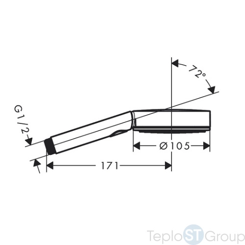 Ручной душ Hansgrohe Pulsify Select S 105 3jet Relaxation 24110000 хром - купить оптом у дилера TeploSTGroup по всей России ✅ ☎ 8 (800) 600-96-13 фото 4