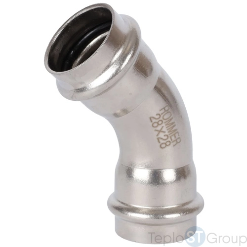 Rommer RSS-0005-000028 Rommer Угольник 45°-ВПр, 28, из нержавеющей стали прессовой - купить оптом с доставкой по России