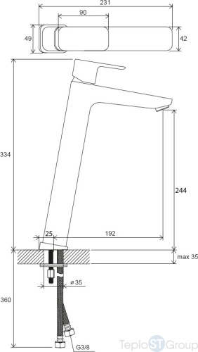 Смеситель для раковины Ravak 10° Free -TD F 015.00 X070130 хром - купить оптом у дилера TeploSTGroup по всей России ✅ ☎ 8 (800) 600-96-13 фото 3