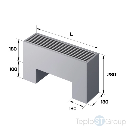 Конвектор напольный Royal Thermo STEP-180/180/500-3-N-SS-LG-NA - купить с доставкой по России фото 2