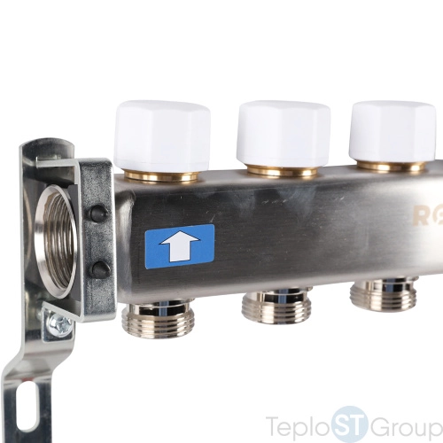 Rommer RMS-3200-000006 Rommer Коллектор из нержавеющей стали без расходомеров 6 вых. - купить с доставкой по России фото 4