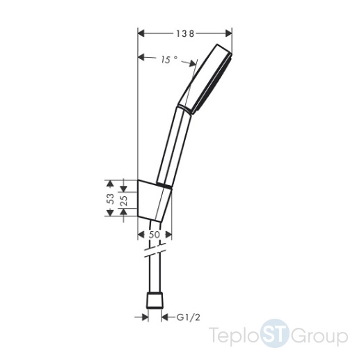 Душевой набор Hansgrohe Pulsify S 105 1jet 24301670 черный матовый - купить с доставкой по России фото 2