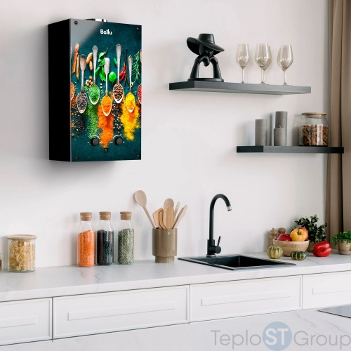 Колонка газовая Ballu GWH 10 Fiery Glass Curry - купить оптом с доставкой по России фото 3