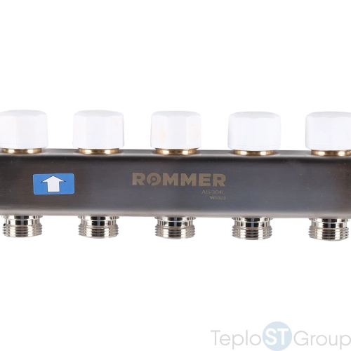 Rommer RMS-1200-000005 Rommer Коллектор из нержавеющей стали с расходомерами 5 вых. - купить с доставкой по России фото 9