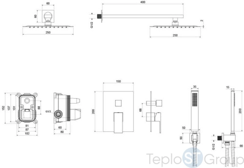 Душевая стойка Aquatek Либра AQ1672CR хром - купить оптом у дилера TeploSTGroup по всей России ✅ ☎ 8 (800) 600-96-13 фото 2