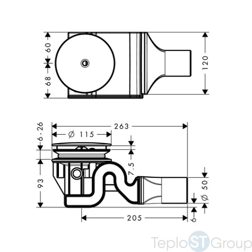 Сливной набор Hansgrohe Raindrain 90 XXL 60067000 - купить с доставкой по России фото 2