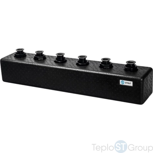 Stout SDG-0017 Стальной распределительный коллектор 3(5) отопительных контура. В теплоизоляции DN 25 - купить оптом с доставкой по России