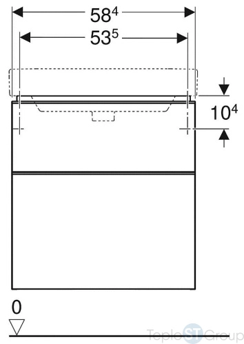 Тумба под раковину Geberit Smyle Square 58x61 500.352.JR.1 пекан - купить оптом с доставкой по России фото 4