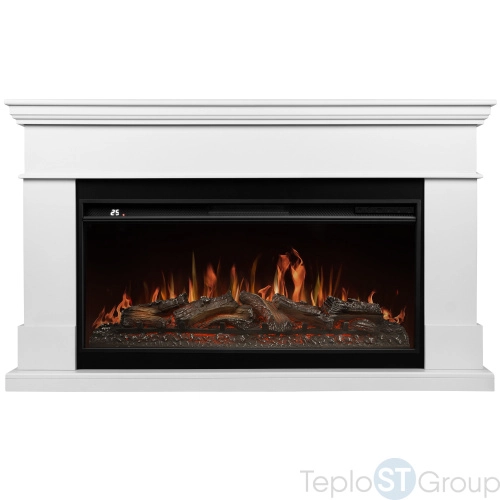 Каминокомплект: Очаг Royal Thermo Aurora RTFP/P-AR40LS, портал California 42/40/36, белый - купить оптом с доставкой по России