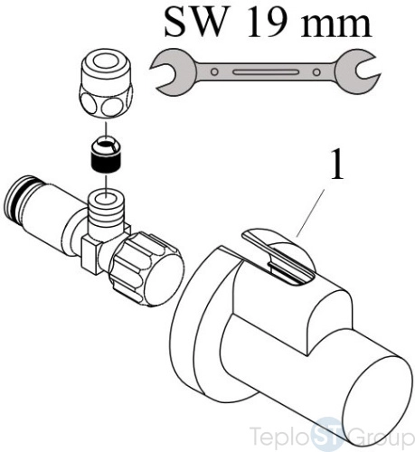 Угловой вентиль Hansgrohe 1/2 13954000 - купить оптом у дилера TeploSTGroup по всей России ✅ ☎ 8 (800) 600-96-13 фото 3