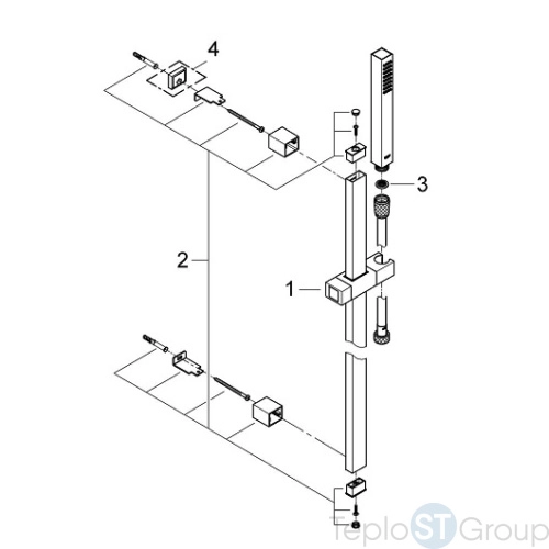 Душевой гарнитур Grohe Euphoria Cube 27700000 - купить с доставкой по России фото 4