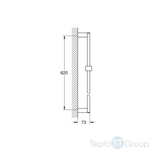 Душевая штанга Grohe Euphoria Cube 27892000 600 мм, хром - купить с доставкой по России фото 3