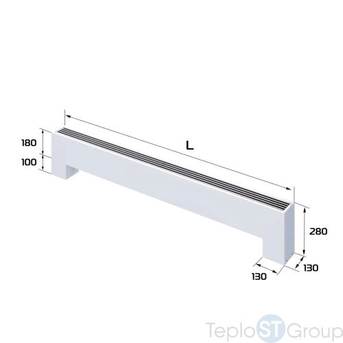 Конвектор напольный Royal Thermo STEP-180/130/800-3-N-WT-LG-NA - купить с доставкой по России фото 2