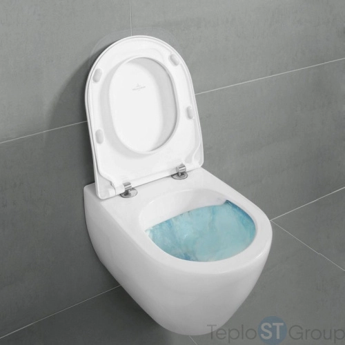 Подвесной унитаз Villeroy & Boch Subway 2.0 с микролифтом, безободковый 5614R2R1 - купить с доставкой по России фото 11