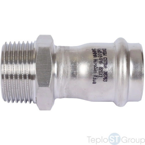 Sanha 9243G пресс-фит. нерж.сталь, ниппель перех.ВПр-НР, 28x1 - купить оптом с доставкой по России фото 2