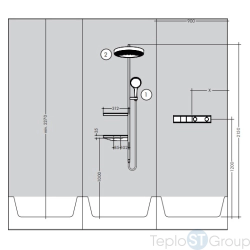 Душевая система Hansgrohe Rainfinity Showerpipe 360 1jet 26842000 хром - купить с доставкой по России фото 3