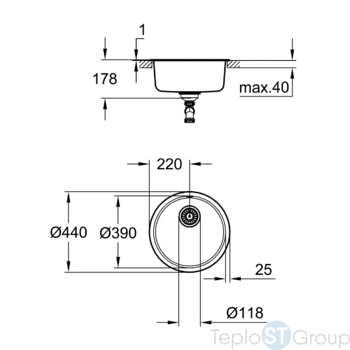 Кухонная мойка Grohe K200 нержавеющая сталь 31720SD0 - купить с доставкой по России фото 3