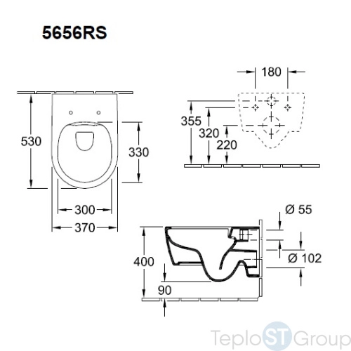 Подвесной унитаз Villeroy & Boch Avento с микролифтом, безободковый 5656RS01 - купить оптом у дилера TeploSTGroup по всей России ✅ ☎ 8 (800) 600-96-13 фото 3