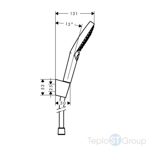 Душевой набор Hansgrohe Raindance Select S 27668000, 120 3jet PowderRain с держателем и шлангом 160 см, хром - купить с доставкой по России фото 3