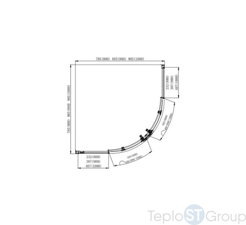 Душевой уголок Aquatek 80x80 AQ ARI RO 08020BL - купить с доставкой по России фото 2